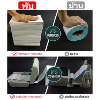 【จัดส่งเร็ว】 กระดาษความร้อนสติ๊กเกอร์ 100x150 500แผ่น กันน้ำ กันน้ำมัน กันแอลกอฮอล์ label sticker กระดาษปริ้นบาร์โค้ด ไม