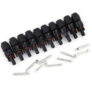 Ewonly MC4 Connector หัว mc4โซล่าเซลล์ 10คู่ สายไฟโซล่าเซล หัวต่อแผงโซล่าเซลล์ มาตรฐาน TUV และ IP67 30A Male Female Wire