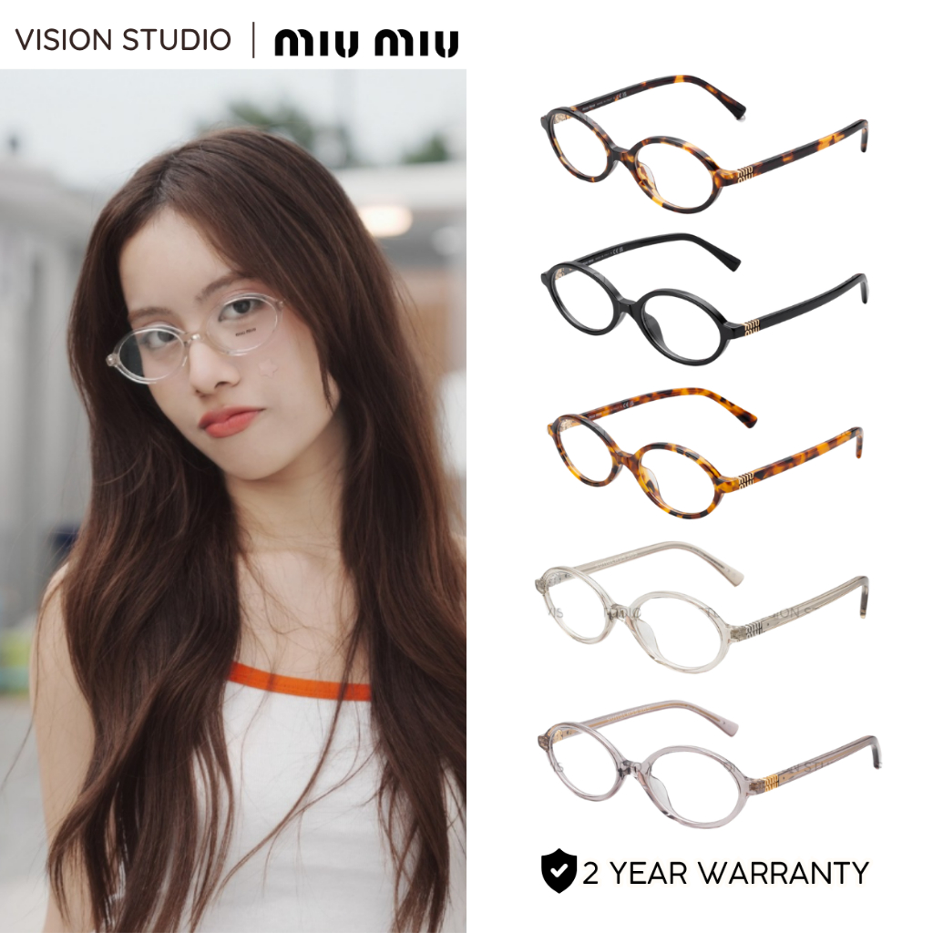 👓แว่นสายตา MIU MIU รุ่น MU01XV รวมทุกสี ใหม่ ของแท้100% รับประกัน 2 ปีเต็ม พร้อมอุปกรณ์ครบ