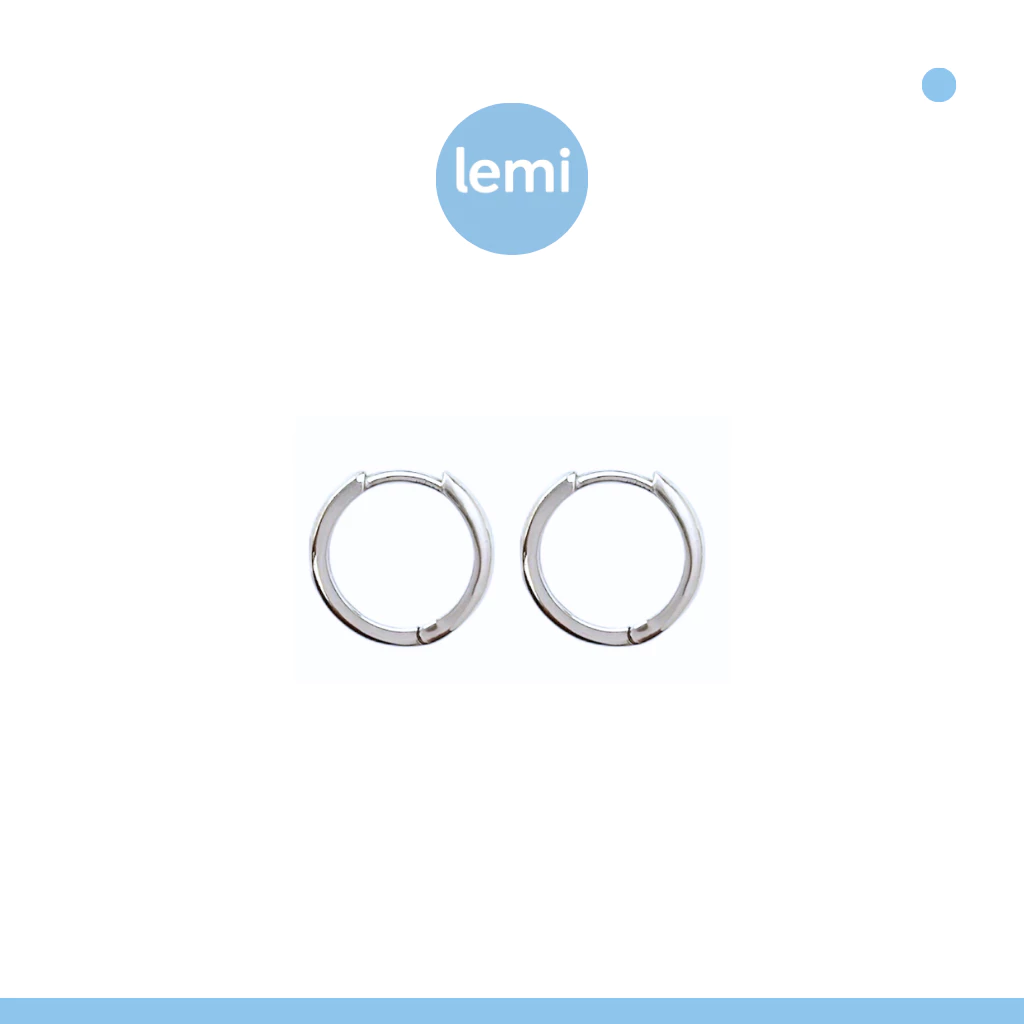 Lemi ต่างหูเพื่อผิวแพ้ง่าย Hoop Surgical Steel