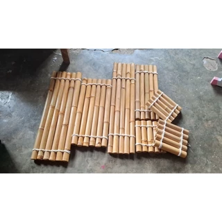 แพไม้ไผ่พาดอ่างปลาสีธรรมชาติ กว้าง 15 - 16 ซม.