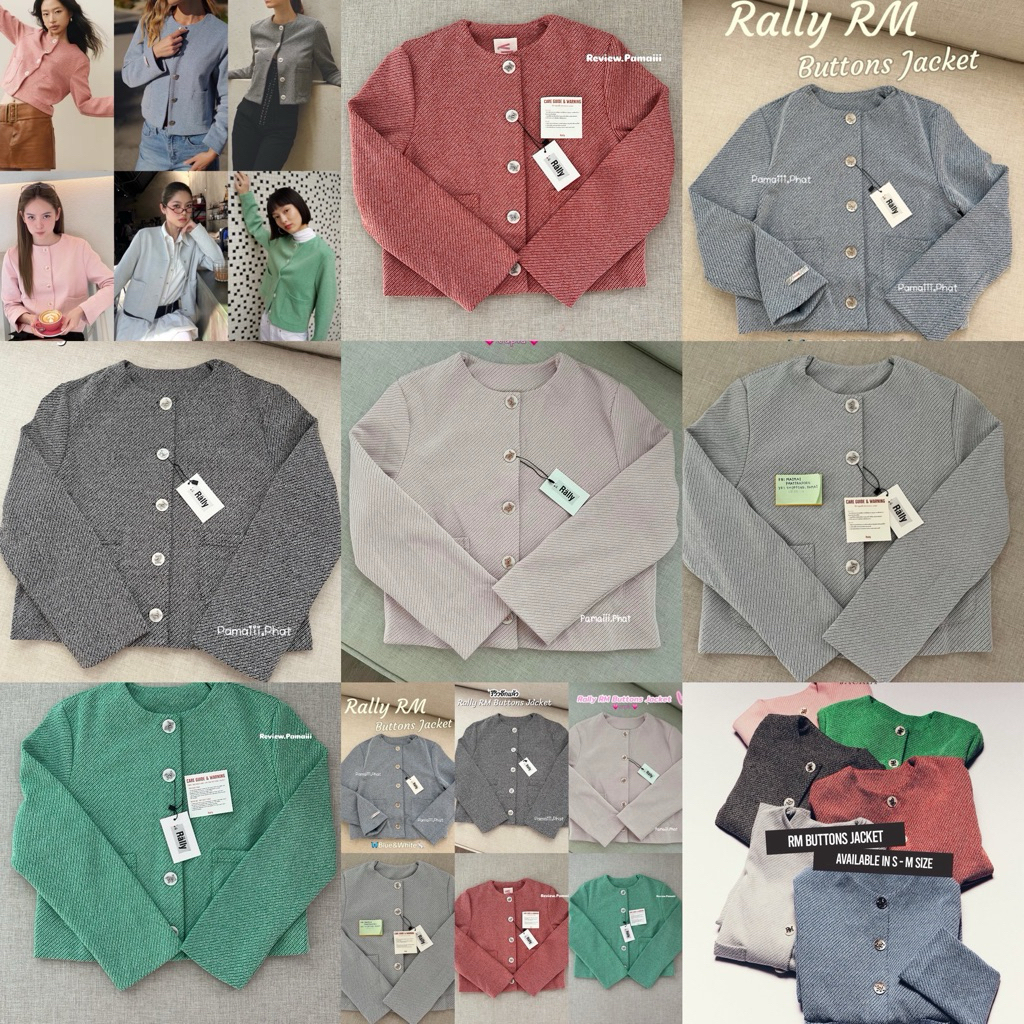 🎀สินค้าแท้💯%🎀 Rally RM Buttons Jacket✅NEW✅🌸พร้อมส่ง🌸🎀 มีหลักฐานคำสั่งซื้อจากแบรนด์🎀