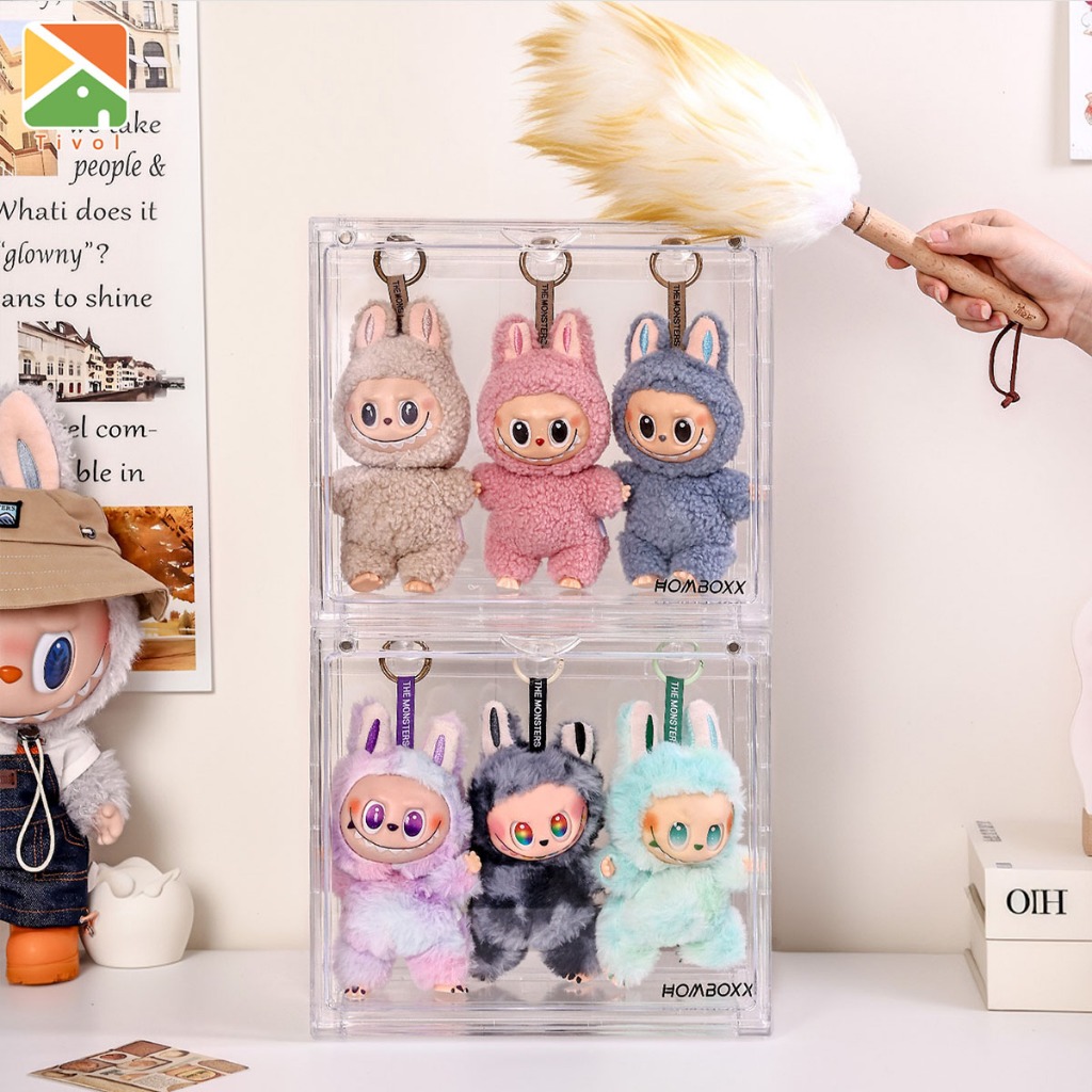 ตู้โชว์ตุ๊กตา การระงับ กล่อง กล่องฟิกเกอร์ Labubu/Cry baby ตู้ใส่โมเดล ตู้โมเดล ตู้โชว์อะคริลิคใส