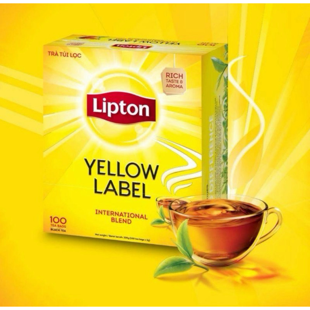 ชาลิปตัน Lipton Yellow Label ขนาด 100 ซอง(bags) Made in  UAE BBE:01/2027