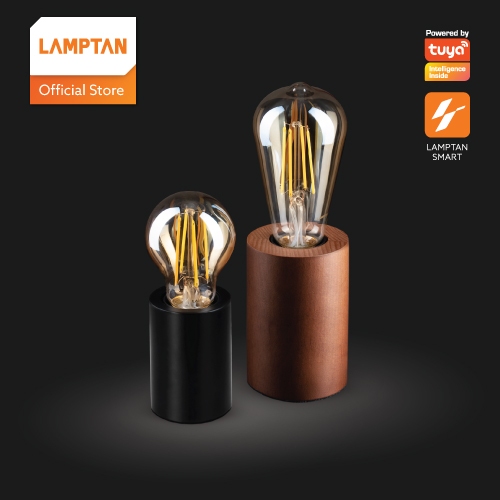 LAMPTAN ชุดโคมไฟพร้อมหลอดสไตล์วินเทจ LED Smart WiFi Vintage 7w ควบคุมแสงและสีด้วยSmartphone ผ่าน Application