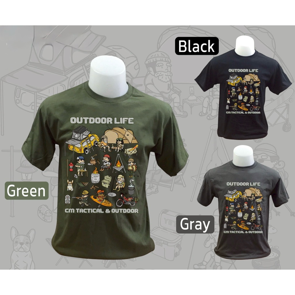 เสื้อยืดคอกลม ร้าน CM TACTICAL AND OUTDOOR