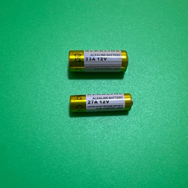 ถ่านอัลคาไลน์ ขนาด 27A 12V  23A ประเภท: ถ่านอัลคาไลน์ (Alkaline Battery)  แรงดันไฟ: 12 โวลต์ (12V)