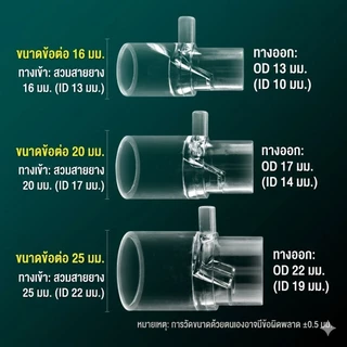 ท่อต่อ พ่นน้ำ สร้างฟองอากาศ O2 by Mofish Aquarium
