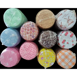 พร้อมส่งหลายทรง กระทงอบขนม (อบได้ไม่ต้องรอง)300ใบ กระทงจีบเคลือบอบ ถ้วยกระดาษอบ กระดาษรอง