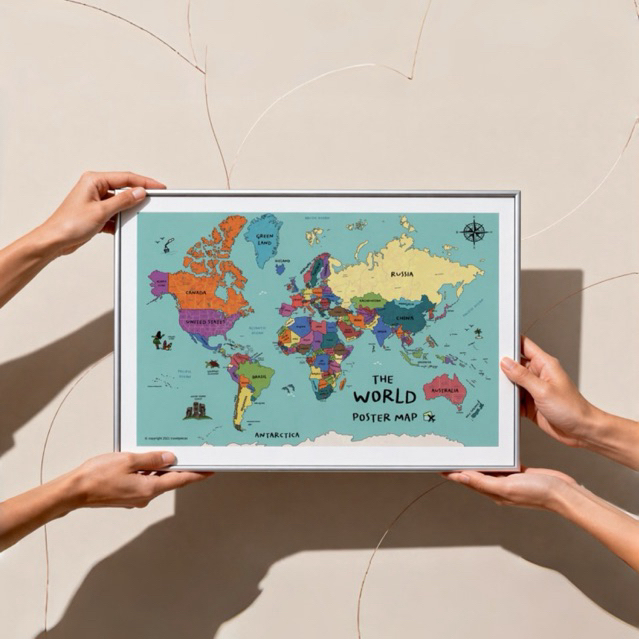 โปสเตอร์แผนที่โลก | World map poster