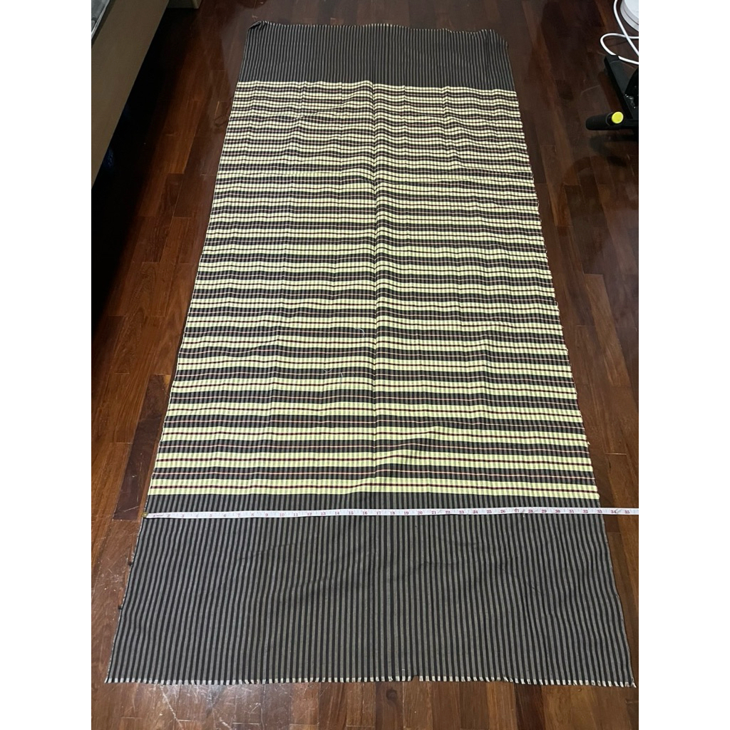 Thai Traditional Cotton Sarong Wrap Skirt – Handmade Tribal Stripe Fabric Beach Cover Up