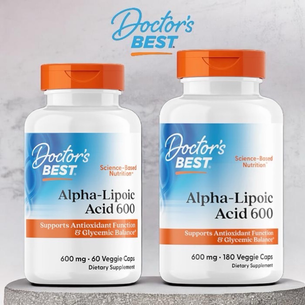 ✅พร้อมส่ง ALA 600 mg 🔆 Doctor's Best, Alpha Lipoic acid, 600 mg, 60 & 180 Veggie Caps, อัลฟาลิโพอิค เอซิด