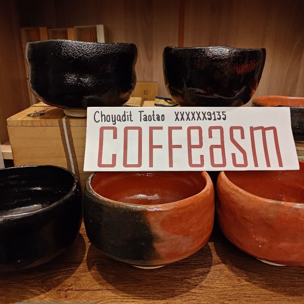 Chawan ชาวัง ผลิตญี่ปุ่น ทรง ราคุ Raku Sasaki ถ้วยมัตจะ