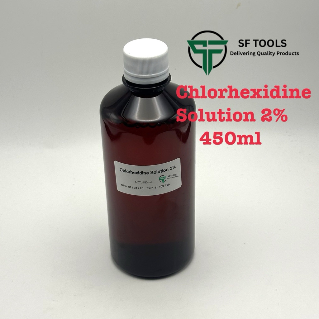 พร้อมส่ง ขวดสีชา450ml Chlorhexidine Solution 2% 450ml