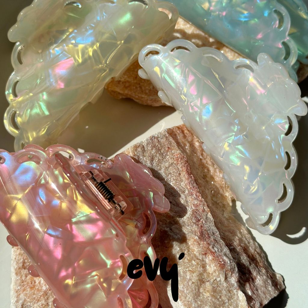 กิ๊บติดผม กิ๊บหนีบผมหินอ่อนเกาหลี Princess กิ๊บเจ้าหญิง ขนาด 9.5cm