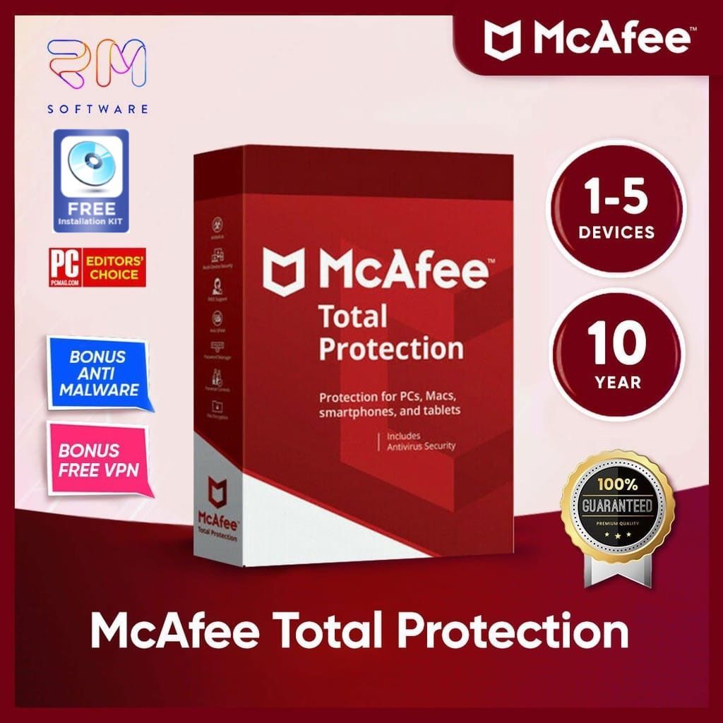 McAfee Total Protection McAfee Livesafe Antivirus 10 Year