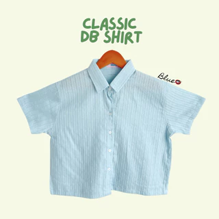 Pikpok♡ Classic DB Shirt 🥑🍋🧅 เสื้อเชิ้ตครอป ผ้าคอตตอนด๊อบบี้ นุ่มเบาใส่สบาย