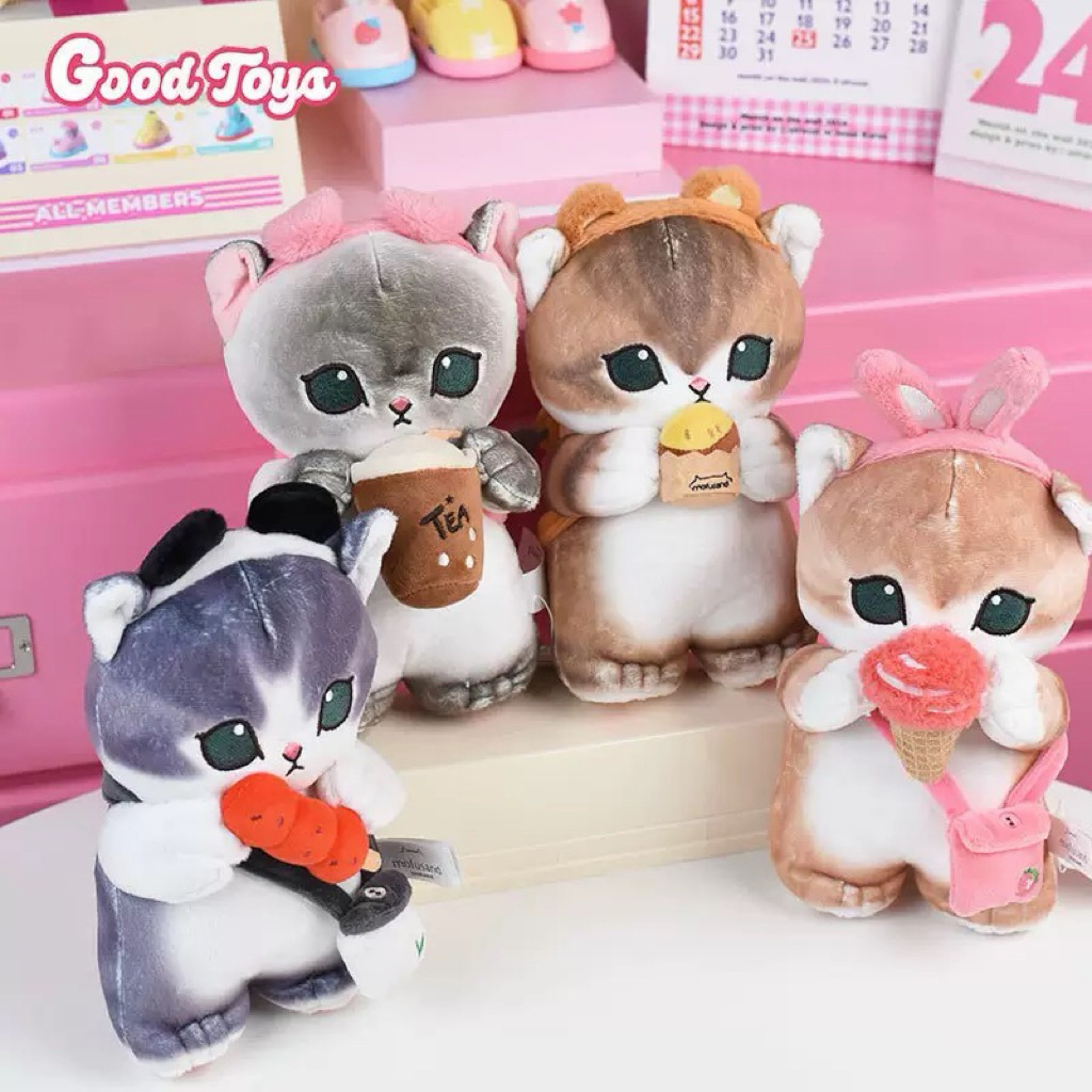 😻แมวโมฟุ Mofusand งานป้ายลิขสิทธิ์แท้ พวงกุญแจ ตุ๊กตาMofusand พร้อมส่งในไทย