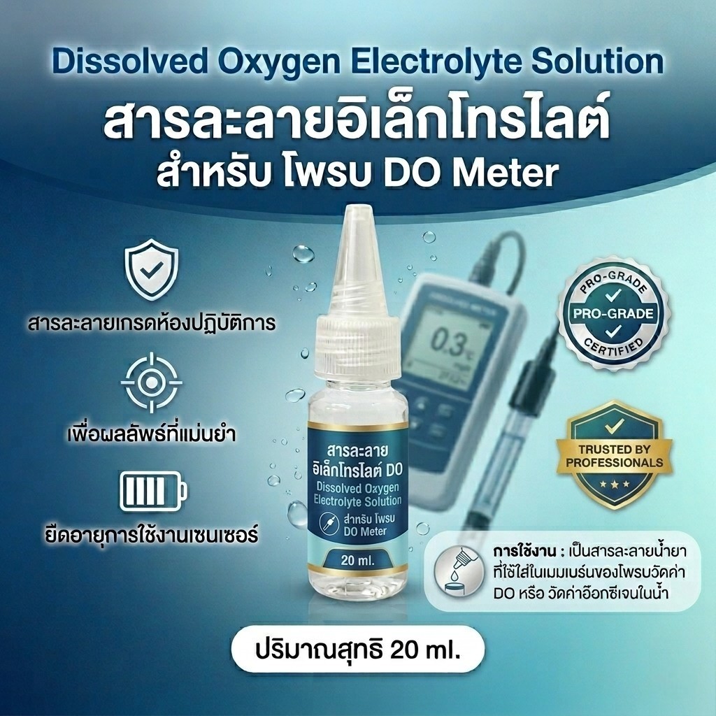 Dissolved oxygen Electrolyte solution สารละลายอิเล็กโทรไลต์ สำหรับ โพรบ DO Meter