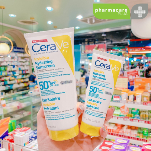 CeraVe Invisible Hydrating Face And Body Sunscreen 177 ml และ 75 ml