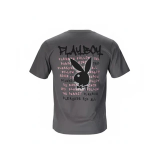 PLAYBOY 05PB เสื้อยืด เสื้อผ้าผู้ชาย/เสื้อ/เสื้อยืดสีเทา รุ่น P1MT265TB042GY