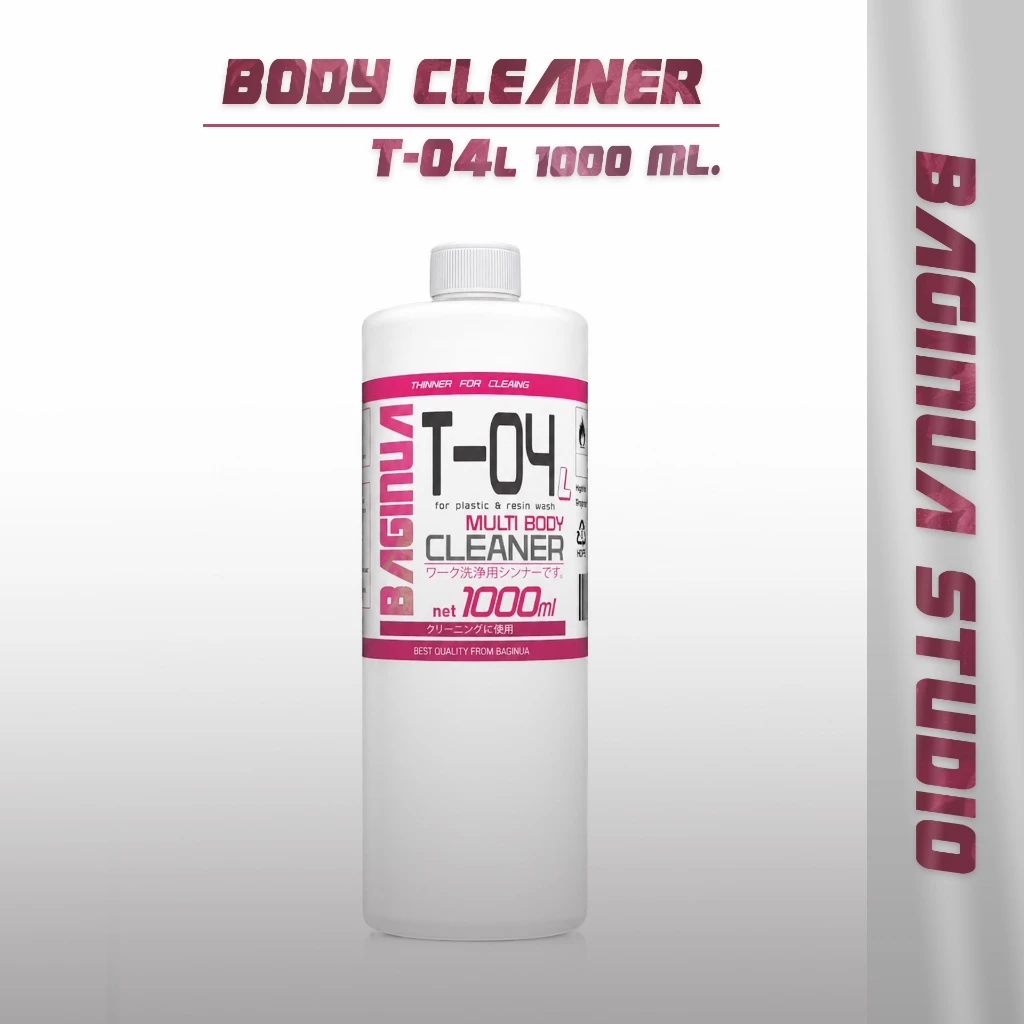 Baginua T-04 body cleaner น้ำยาล้างสีชิ้นงาน น้ำยาล้างเรซิน กลิ่นอ่อน 250ml, 500ml, 1000ml