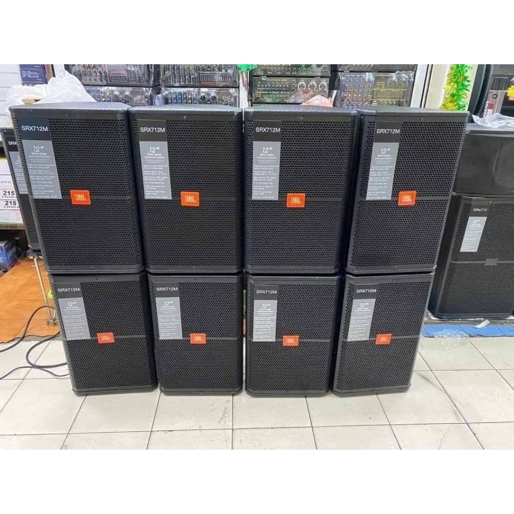 ลำโพง(คู่) 12 นิ้ว SRX712M (Passive) 2 ทาง มีเน็ตเวิร์คในตัว กำลังขับ 500W-800W เสียงพุ่ง ไกล เหมาะส