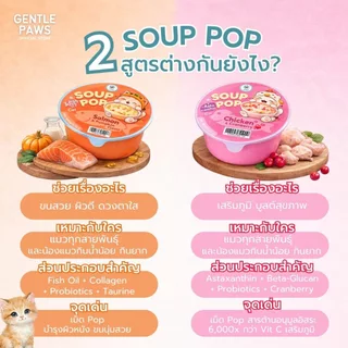 Gentle Paws ครีมมี่ป๊อบบูสเตอร์ เสริมภูมิ สุขภาพแมว ขนมแมว ซุปแมว Soup Pop