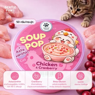 Gentle Paws ครีมมี่ป๊อบบูสเตอร์ เสริมภูมิ สุขภาพแมว ขนมแมว ซุปแมว Soup Pop