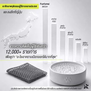 Furisma ตาข่ายล้างจาน ผ้าล้างจาน ตาข่ายทำความสะอาดภาชนะ ขัดคราบลื่นในชามสัตว์เลี้ยง ใช้แทนฟองน้ำ