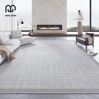 MEET COZY พรมปูพื้นห้อง ขนนิ่ม พรมแคชเมียร์เลียนแบบ พรมปูพื้น carpet living room #1 DB-Slan