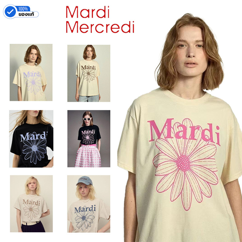 🇰🇷❤️พร้อม Ship❤️Mardi Mercredi TSHIRT FLOWERMARDI 20 สี