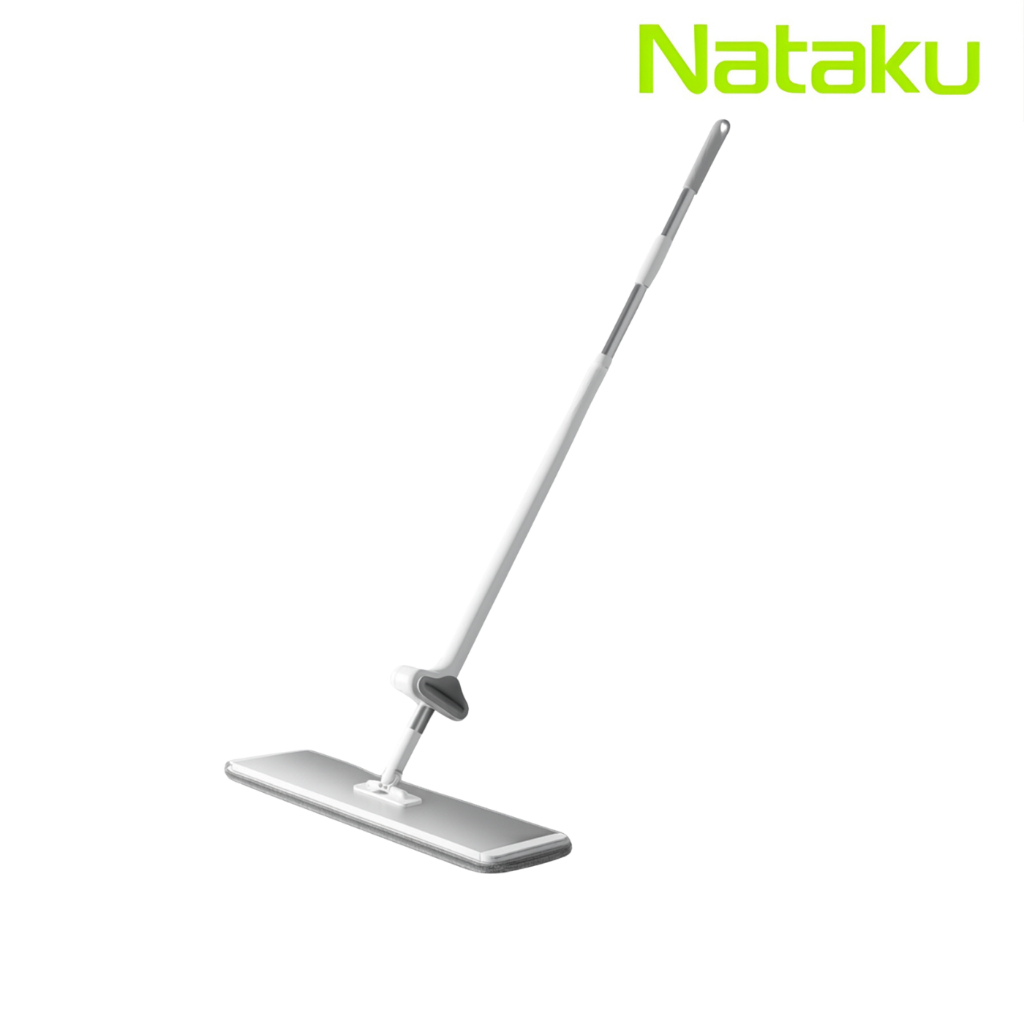 Nataku ม็อบถูพื้น ไม้ถูพื้นแบบรีดน้ำ ไม้ถู Flat mop หมุนได้ 30องศา กว้าง 32ซม. 36ซม.