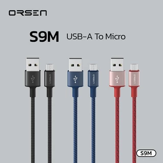 สายชาร์จ Orsen S9L / S9M / S9C สายชาร์จ ไนลอนถัก Cable/Micro/Type C ชาร์จเร็ว สาย1เมตร โอนถ่ายข้อมูลได้