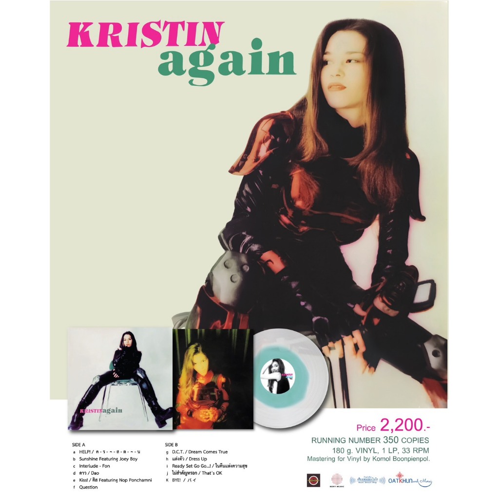 Vinyl แผ่นเสียง Kristin อัลบัม Again คริสติน