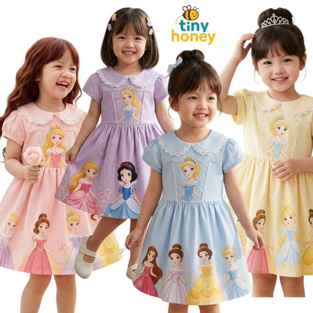 เดรสเจ้าหญิง มาแล้วค่า 🎀+1 ไซซ์จากตารางไซซ์ 🎀 (B00044)
