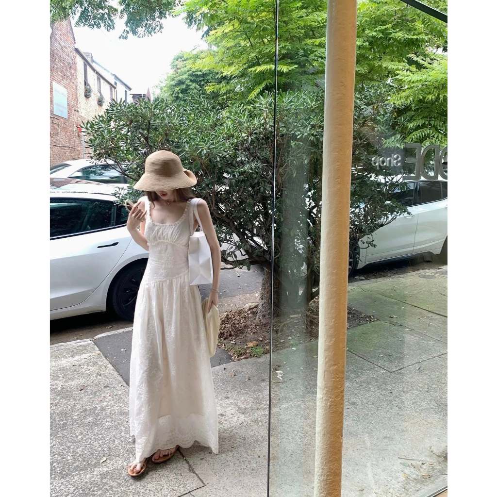 Mogwany พร้อมส่ง / Olivia Dress เดรสยาว ทรงสวย ผ้ามีดีเทล ใส่เที่ยว สวยมากค่า เก็บโค้ดหน้ากิจกรรม