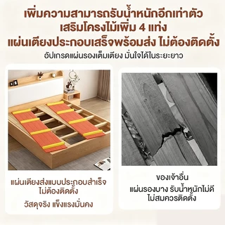 เตียงไม้ เตียงเด็ก เตียงขนาด 4/5/6 ฟุต หัวเตียงนุ่ม ทันสมัยเรียบง่าย เตียงไม้ เบาะพิงนุ่มสบาย เนื้อไม้คุณภาพดี