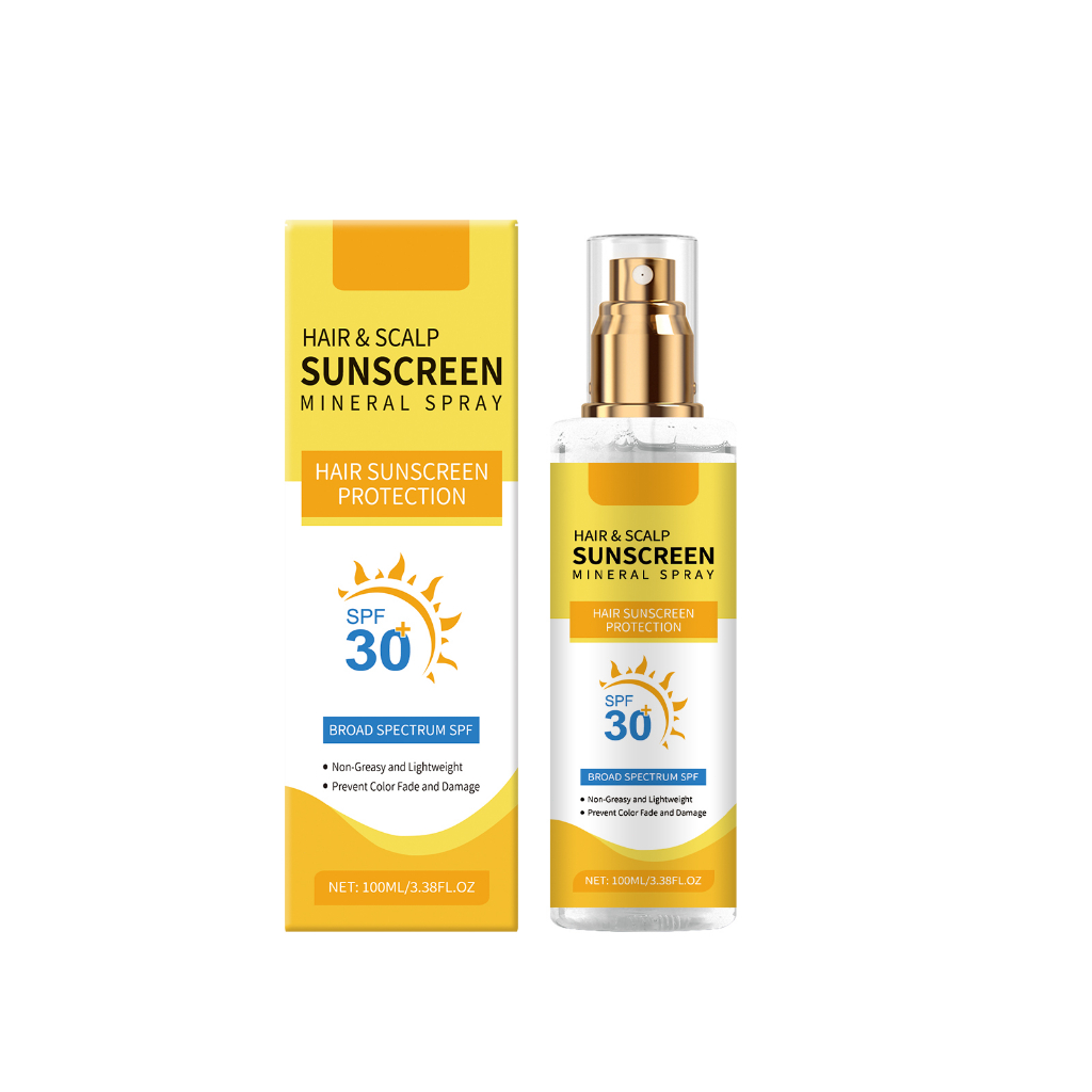 ฮีทแอนด์ซันโพรเทคชั่นไชน์นี่สเปรย์ 100ml SPF30+ กันแดดได้ทั้งหน้า ตัว ผม ดูแลเส้นผมให้สวยเงางาม