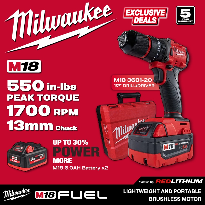 【รับประกัน 5 ปี】M18 FUEL 128V 33PCS สว่านไร้สาย ไร้สายและไร้แปรงถ่าน4ระบบ​​ สว่านกระแทก สว่านไร้สาย สว่าน ไร้สาย สว่านแบ