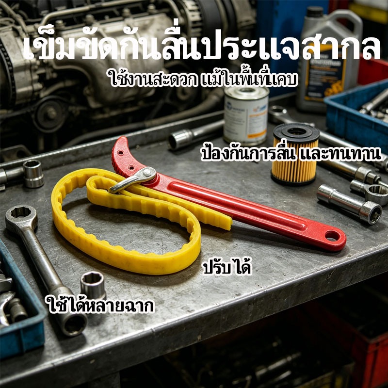 ประแจสายพานอเนกประสงค์ ปรับขนาดได้หลากหลาย จับแน่น ไม่ลื่น ทนทาน ใช้งานซ่อมรถและงานประปา
