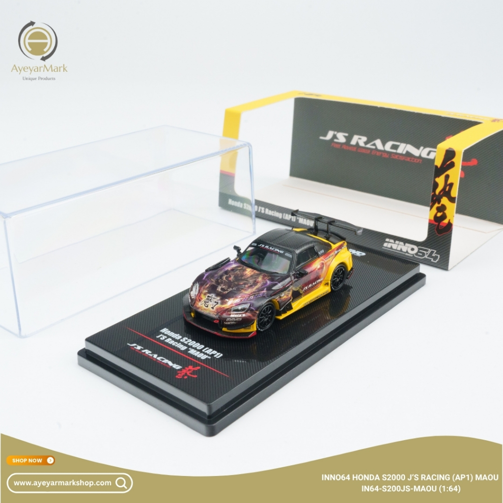 INNO64 HONDA S2000 J‘S RACING (AP1) MAOU IN64-S200JS-MAOU (1:64)