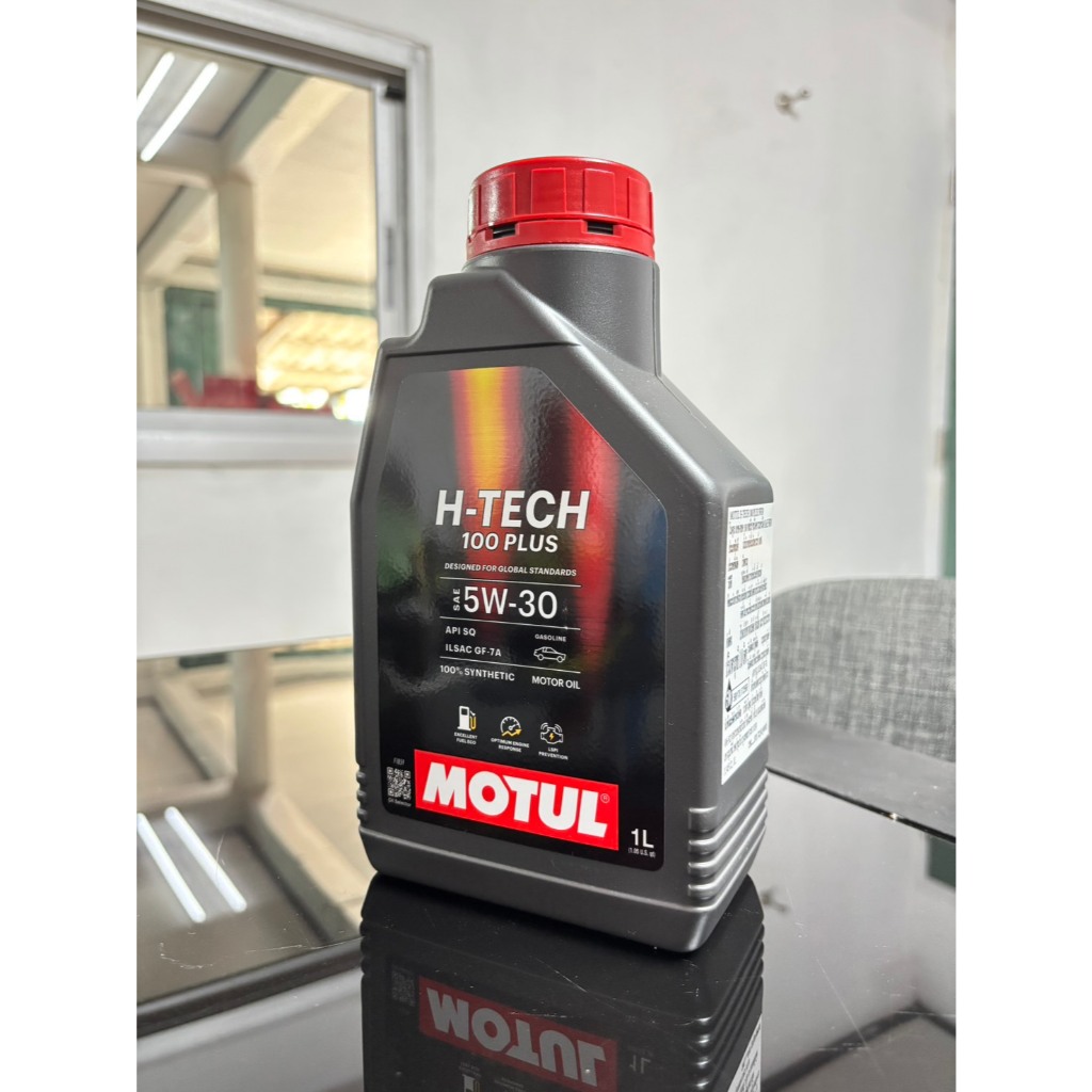 น้ำมันเครื่องรถยนต์Motul H-TECH 100 PLUS SAE(เอช-เทค 100 พลัส) 5W-30 1L น้ำมันเครื่องเบนซินสังเคราะห