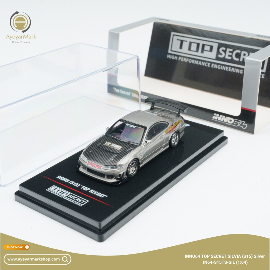 INNO64 TOP SECRET SILVIA (S15) Silver IN64-S15TS-SIL (1:64)