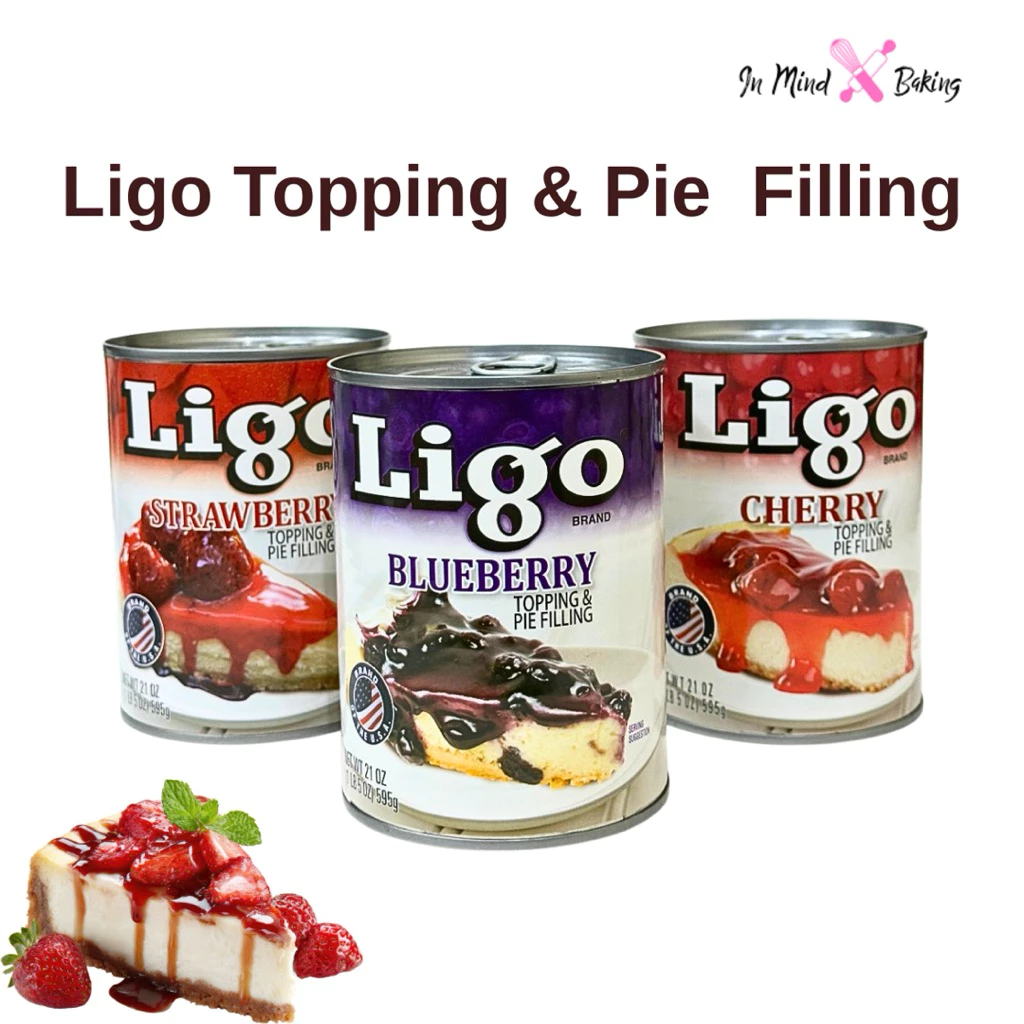 Ligo Topping & Pie Filling Blueberry Strawberry Cherry ลิโก้ พายฟิลลิ่ง ท้อปปิ้ง บลูเบอร์รี่ เชอร์รี่ สตรอเบอร์รี่ 595 ก
