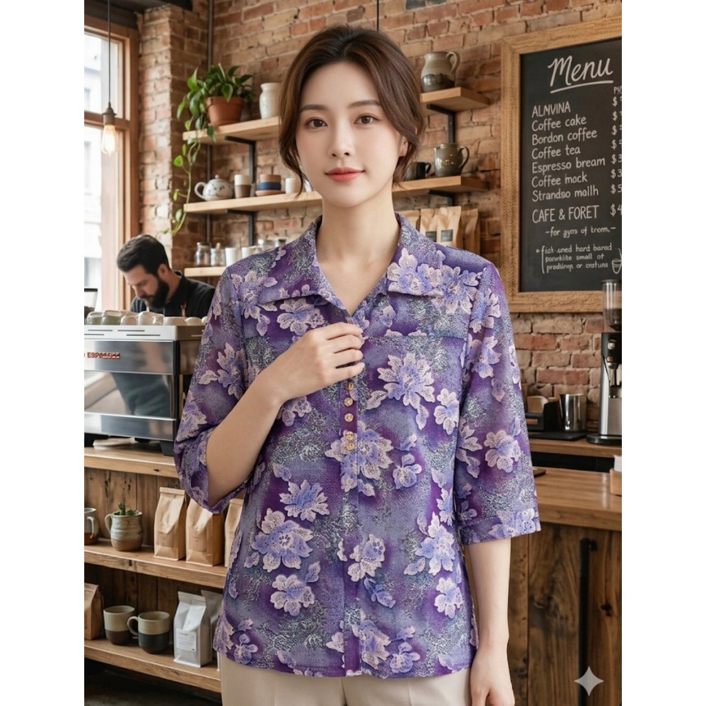 No.5 เสื้อเกาหลี ฟรีไฃส์32''-44เสื้อยืด ลายดอก สีสด งานเย็บดี เนื้อผ้าสวย ใส่สบาย ผ้าไม่ต้องรีด งานตัดเย็บเอง