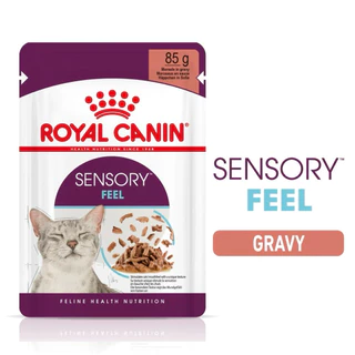 ROYAL CANIN อาหารเปียก SENSORY สัมผัสพิเศษ อาหารแมว 85กรัม * 12 ซอง