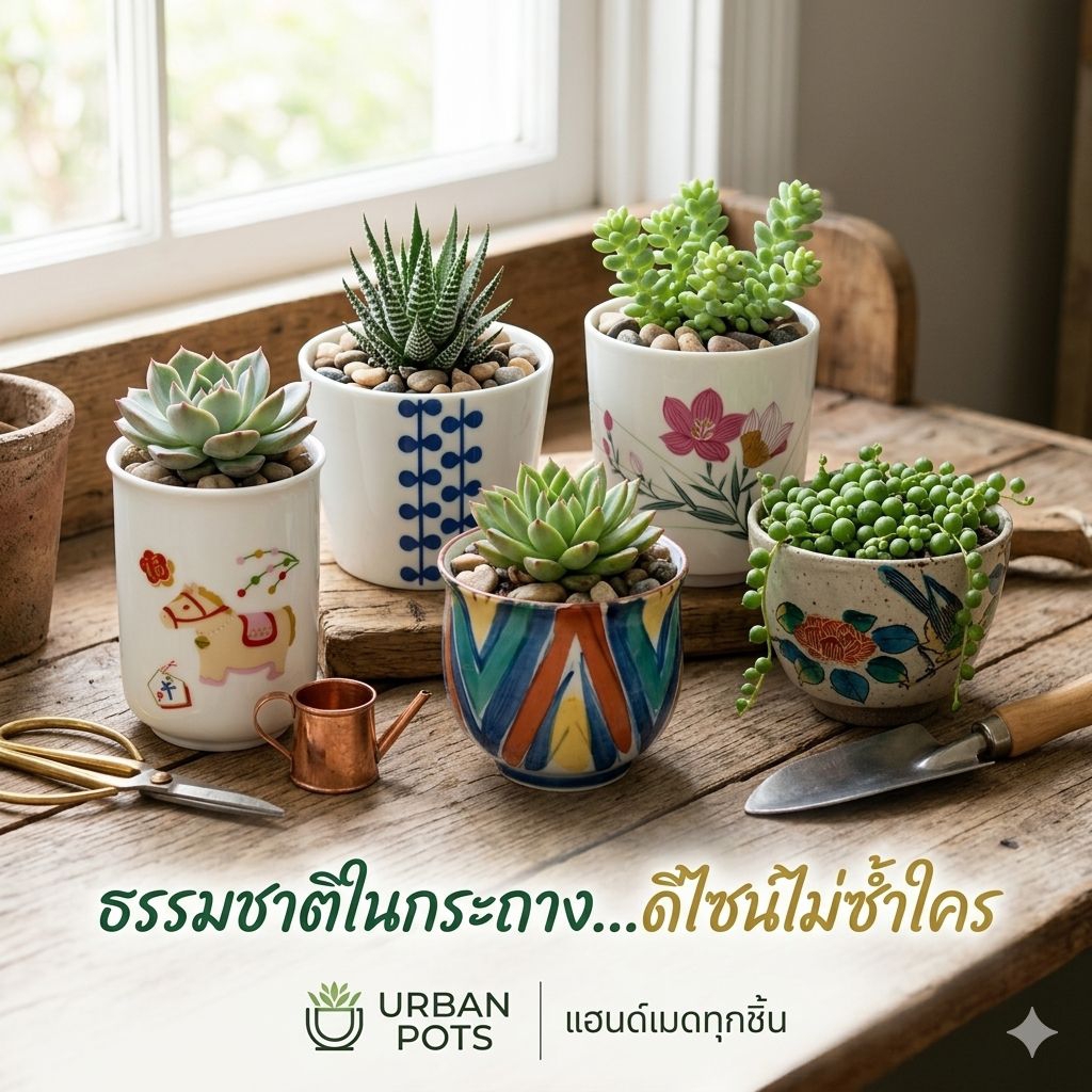 (2)กระถางเซรามิกญี่ปุ่นมือสอง กระถางต้นไม้ รับแบบไม่เจาะรูแจ้งทางแชท stock P