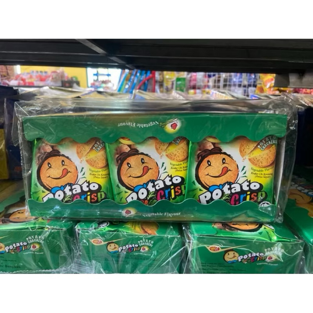 Win2 Baked Potato crisp 🌳รสผัก🌳ขนมแครกเกอร์มันฝรั่งบางกรอบ (1 แพ็คมี 30 ชิ้นค่ะ)