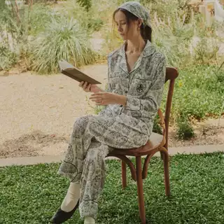MUSLIN Reverie Morning - Silk Satin Pajamas [Maison De Reve Collections]